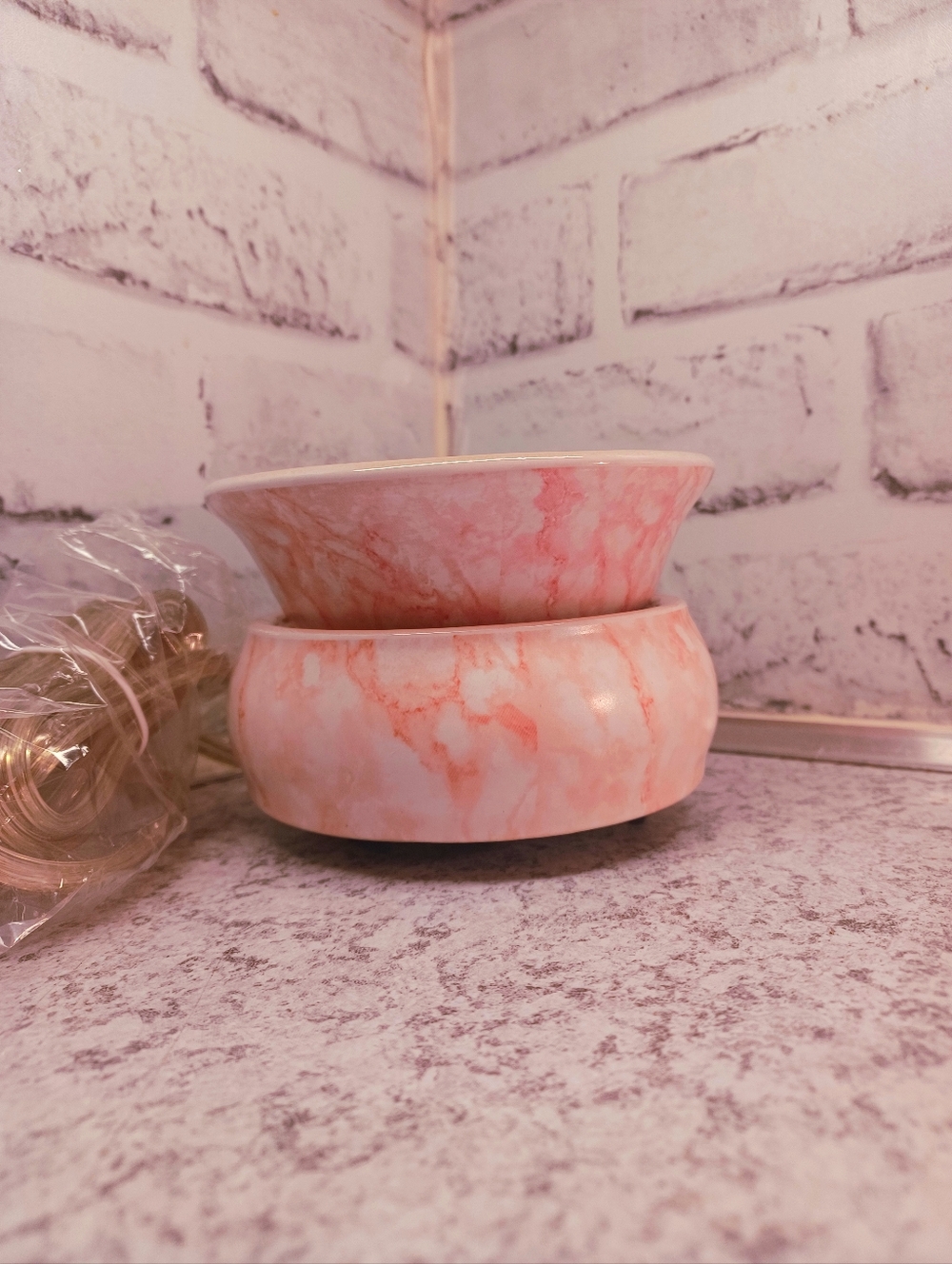 Pink Marble Simmer pot Wax Warmer Pink Zebra